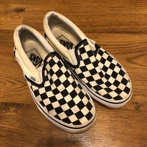 Checkered Print Slip On Vans